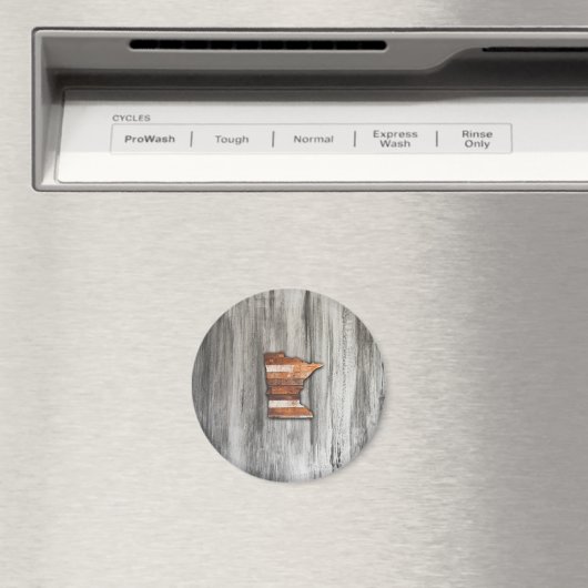 Rustic Minnesota Shape Magneet (Insitu (Vaatwasser))