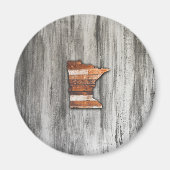 Rustic Minnesota Shape Magneet (Voorkant)