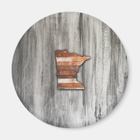 Rustic Minnesota Shape Magneet (Voorkant)