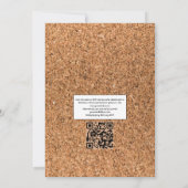 Rustic Mint Boho QR Code RSVP Wijn Tasting Weddens Kaart (Achterkant)