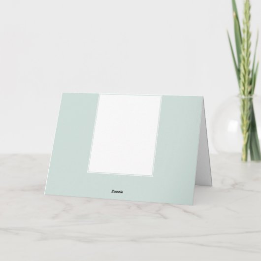 Rustic Mint en Brown Floral Weddenschap Bedankkaart (Achterkant)