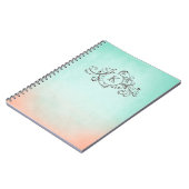 Rustic Mint en Peach Bohemian Flourish Notitieboek (Linkerzijde)