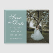 Rustic Mint Green Afbeelding Wedding Save the Date (Voorkant)