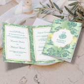Rustic Mint Green Glitter Filigree Muslim Wedding