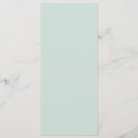 Rustic Mint Green Waterverf Floral Wedding Menu (Achterkant)