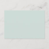 Rustic Mint Green Waterverf Wedding Details Informatiekaartje (Achterkant)