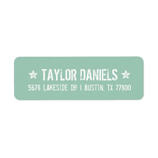 Rustic Mint Return Address Labels (Voorkant)