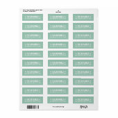 Rustic Mint Return Address Labels (Full Sheet)