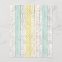 Rustic Mint & Yellow Boho Geo Mod Scrapbook Paper Flyer
