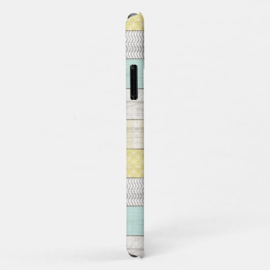 Rustic Mint & Yellow Boho Geo Modern, gepersonalis Case-Mate iPhone Case (Achterkant/rechts)