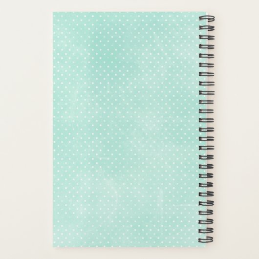 Rustic Mint & Yellow Boho Geo Modern, gepersonalis Planner (Achterkant)