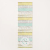 Rustic Mint & Yellow Boho Geo Modern, gepersonalis Yogamat (Voorkant)