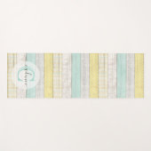 Rustic Mint & Yellow Boho Geo Modern, gepersonalis Yogamat (Voorkant (horizontaal))