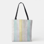 Rustic Mint & Yellow Boho Geo Modern Personalized Tote Bag (Achterkant)