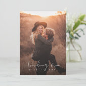 Rustic Miss naar Mrs Overlay Foto Vrijgezellenfees Kaart (Staand voorkant)