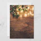 Rustic Mistletoe, String Lights, Wood Sweet 16 Par Kaart (Achterkant)