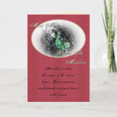 Rustic Mistletoe Yule Winter Solstice Feestdagen Kaart (Voorkant)