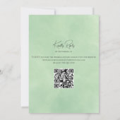 Rustic Misty Mountains Pine Trees QR Code Huwelijk Kaart (Achterkant)