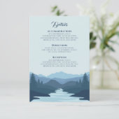 Rustic Misty Mountains Wedding Details RSVP Kaartje (Staand voorkant)