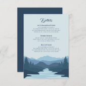Rustic Misty Mountains Wedding Details RSVP Kaartje (Voorkant / Achterkant)
