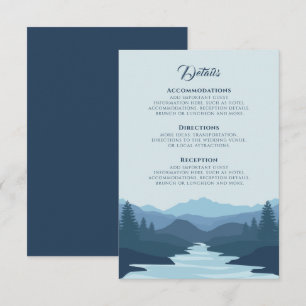 Rustic Misty Mountains Wedding Details RSVP Kaartje