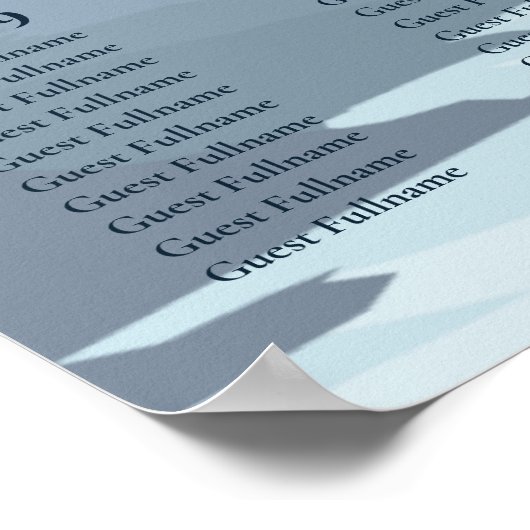 Rustic Misty Mountains Wedding Seding Chart Poster (Hoek)