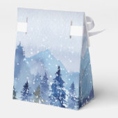 Rustic Misty Pine Forest Wedding for Box Ribbon Bedankdoosjes (Achterkant)