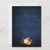 Rustic Mixed Floral Lace Lights 3 Foto bruiloft Kaart (Achterkant)