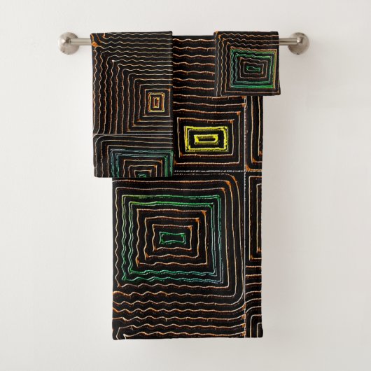 Rustic Mod Kuba Bad Handdoek (Insitu)