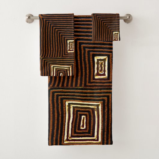 Rustic Mod Kuba Bad Handdoek (Insitu)