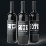 Rustic Modern 50th Birthday Chalkboard Wijn Etiket<br><div class="desc">Rustic Modern 50th Birthday Chalkboard Elegant Wine Label U kunt de naam,  de leeftijd,  de datum en het type van de viering eenvoudig personaliseren.</div>
