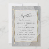 Rustic Modern Abstracte grijze Waterverf Kaart (Voorkant)