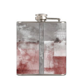 Rustic Modern Abstracte Jouw naam Nr56 Heupfles (Achterkant)