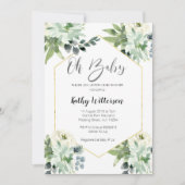 Rustic Modern Baby shower Invitation Boy Kaart (Voorkant)