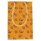 Rustic Modern Bandana Oranje Pattern Fun Medium Cadeauzakje (Voorkant)
