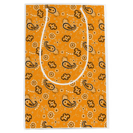 Rustic Modern Bandana Oranje Pattern Fun Medium Cadeauzakje