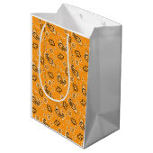 Rustic Modern Bandana Oranje Pattern Fun Medium Cadeauzakje (Achterkant Gekanteld)