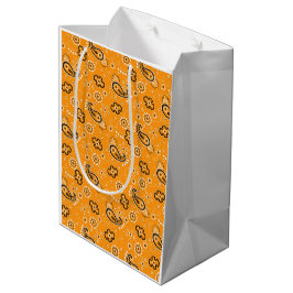 Rustic Modern Bandana Oranje Pattern Fun Medium Cadeauzakje