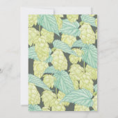 Rustic Modern Beer Hops Wedding Invitation Kaart (Achterkant)