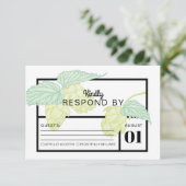 Rustic Modern Beer Hops Wedding RSVP Card (Staand voorkant)