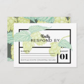 Rustic Modern Beer Hops Wedding RSVP Card (Voorkant / Achterkant)