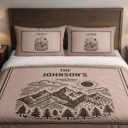 Rustic Modern Berg Aangepast Kussensloop