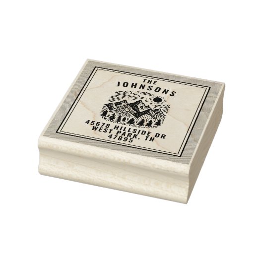 Rustic Modern Bergen Custom Rubberstempel (Stempel)