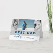 Rustic Modern Best Father Day Photo Collage Kaart (Voorkant)