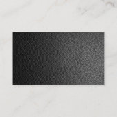 Rustic Modern Black Leather Wedding Hartelijk dank Informatiekaartje (Achterkant)