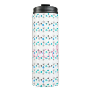 Rustic Modern Bloemmotief Thermosbeker