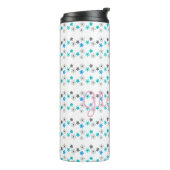 Rustic Modern Bloemmotief Thermosbeker (Gedraaid links)