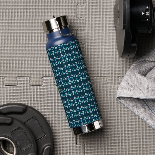 Rustic Modern Bloemmotief Waterfles (Gym)