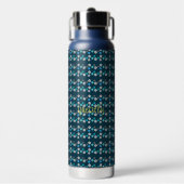 Rustic Modern Bloemmotief Waterfles (Voorkant)