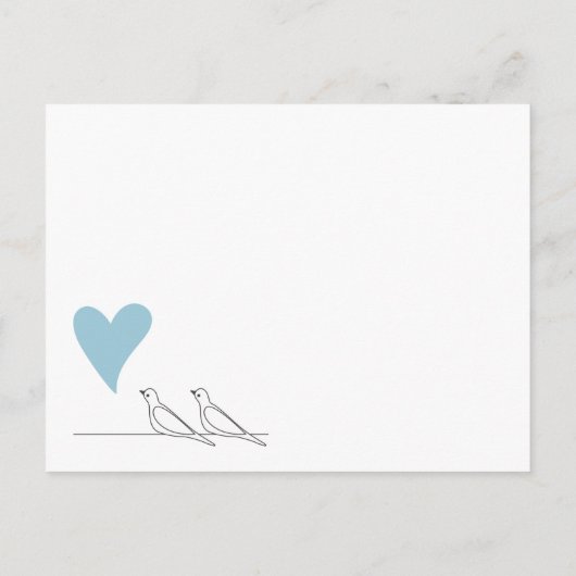 Rustic Modern Blue Heart Wedding Save the Date Aankondigingskaart (Achterkant)